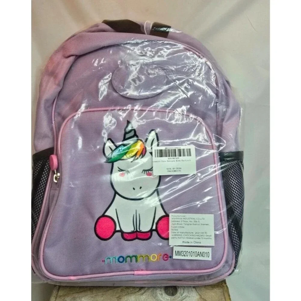 New Purpke Rainbow Unicorn Backpack Kawaii School Travel Bag